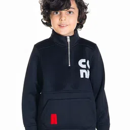 Cherry Crumble Kids Unisex Self Design High Neck Sweatshirt-image-79
