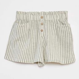 KIABI Girls Striped High-Rise Technology Shorts-image-2