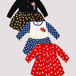 KidzzCart Polka Dot Print Fit & Flare Dress-16