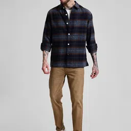 Snitch Men Checked Open Front Jacket image 4