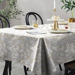 Aura Off White Floral 6-Seater Table Cover-picture-36