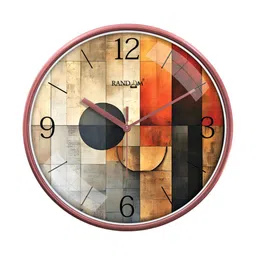 RANDOM Pink & Orange Printed Contemporary Wall Clock-46