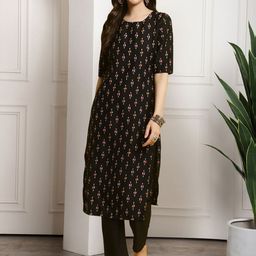 7Threads Women Pack Of 6 Ethnic Motifs Printed Daily Straight Kurtas-image-50