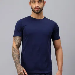 VECTOR X Men Solid Round Neck T-Shirt-image-36