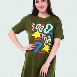 Juliet Women Print T-shirt Dress-image-53