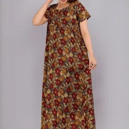 AAKARSHANA CREATION Women Printed Cotton Nightdress-picture-22