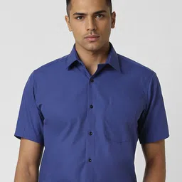 Van Heusen Men Spread Collar Solid Cotton Formal Shirt-picture-37