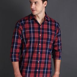 APPEL TOUCH Men Comfort Tailored Fit Tartan Checks Opaque Checked Casual Shirt-image-11