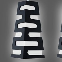 GAUVIK Black & White Textured Ceiling Lamp-9