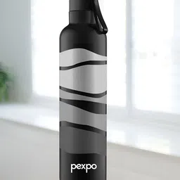 Pexpo Black Single Stainless Steel Double Wall Vacuum Water Bottle-2