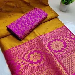 SHIV FASHION Women Silk Blend Sarees-image-57