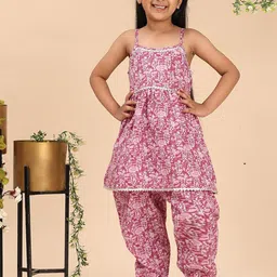 Cutiekins Girls Floral Printed Kurta with Dhoti Pant-picture-36