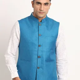 Turtle Slim Fit Nehru Jacket-picture-51