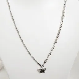 Piu Jewels Silver-Plated Chain-36