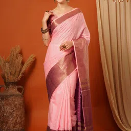 DIVASTRI Woven Design Zari Tissue Mysore Silk Saree-image-68