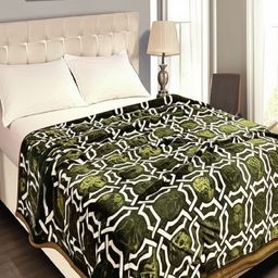 tundwal's Green & White Mink Heavy Winter Double Bed Blanket-image-75