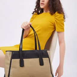 FARGO Women Colourblocked Shopper Tote Bag-picture-33