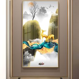 THE NEXT DECOR White & Blue Deer In The Sky Wall Art-31