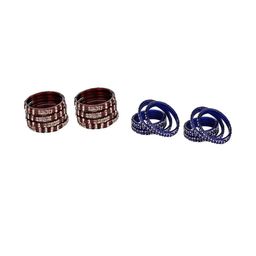 Somil Combo Glass Bangles For Women | Traditional Bangles Set | Daily, Festive & Party, Combo Of 2 Set, Maroon, Blue-image-48