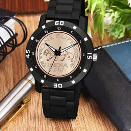 CSAMON Men Dial & Bracelet Style Straps Analogue Watch AeviyoBLK GREY RS NEW PU-43