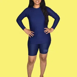 Aqua Holic Women Round Neck Full Coverage Swim Set-image-72