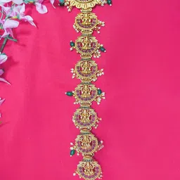 FIMBUL Artificial Beaded Bridal Jada billa Hair Braid Jada Choti Temple Hair Accessory-6