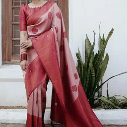 bigben textile Woven Design Zari Silk Blend Banarasi Saree-picture-14