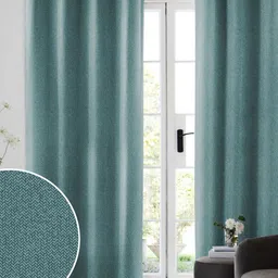 Myntra Elegant Homes Teal Set of 2 Black Out Long Door Curtain-image-70