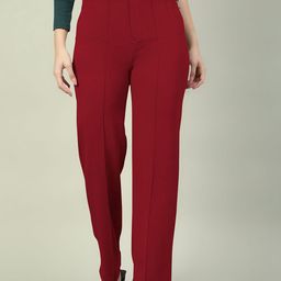 Dream Beauty Fashion Women Straight Fit High-Rise Easy Wash Pleated Trousers-picture-38