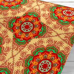 ArtzFolio Green & Red Paisley Printed UV Resistant Wallpaper-image-43