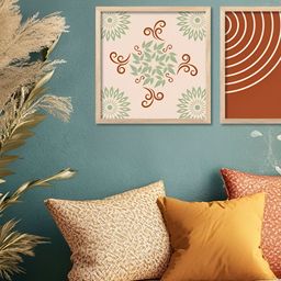 Kotart Brown & Red 2 Pieces Boho & Ethnic Wooden Wall Arts-picture-7