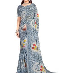 shree krishna fashion Floral Art Silk Saree-picture-46