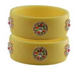 Vidhya Kangan Beige Plastic Bangles-image-37