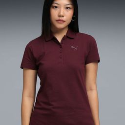 Puma Women Essentials Elevated Logo Cotton Polo T-Shirt-image-84