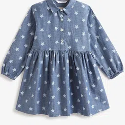 Campana Star Print Fit & Flare Dress-picture-27