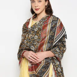Dupatta Bazaar Black & Red Printed Dupatta image 2