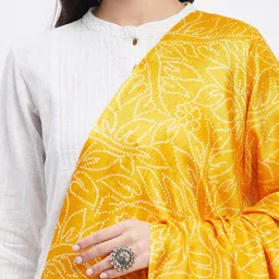 Clora Creation Bandhani Printed Dupatta With Tasseled Border image 5