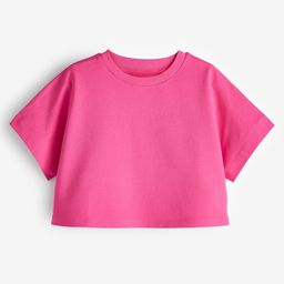 NEXT Girls Extended Sleeves Pure Cotton Boxy Fit T-shirt-image-97