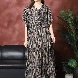 Boston Club Women Printed Maxi Kaftan Nightdress-picture-11