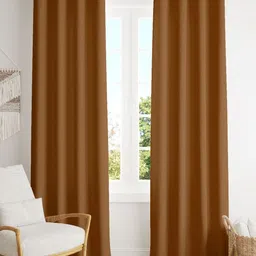 Parda Online Gold-Toned Set of 2 Black Out Door Curtain-image-41