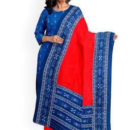 KALPRA FASHION Ethnic Motifs Printed Pure Cotton Unstitched Dress Material-image-77