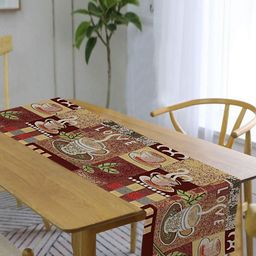 PRAKARTIK Brown & Beige Printed Pure Cotton Durable TableRunner-image-43