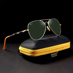RESIST EYEWEAR Unisex Aviator Sunglasses with UV Protected Lens-58
