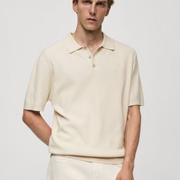 MANGO MAN Polo Collar T-shirt-image-96
