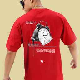 BDSQUARE Men Typography Printed Round Neck Cotton Oversized T-shirt-image-72