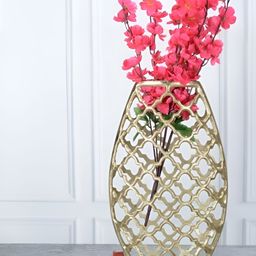 Maison Modern Yellow Textured Metal Vase-image-19