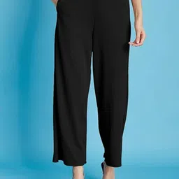 DIGITAL SHOPEE Women High-Rise Wide Leg Trousers-image-25
