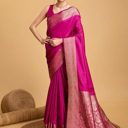 VEDANT VASTRAM Woven Design Zari Banarasi Saree-27