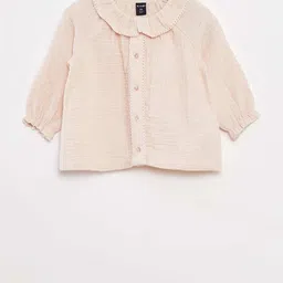 KIABI Girls Self Design Peter Pan Collar Cotton Top-picture-51