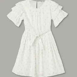 Fame Forever by Lifestyle Girls Floral Printed Tie-Ups Fit & Flare Knee Length Dress-picture-31